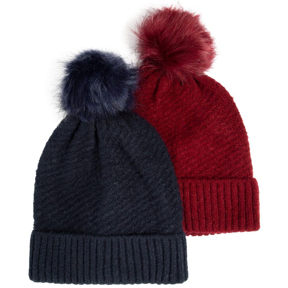 3272 Beanie, Black & Wine